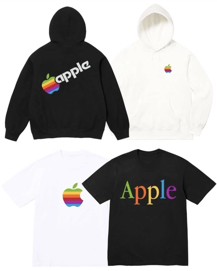 애플 파크 WWDC 한정 무지개 로고 후디 & 티셔츠 출시