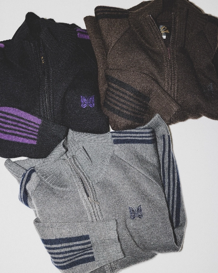 니들스 x 빔즈 모헤어 트랙 재킷