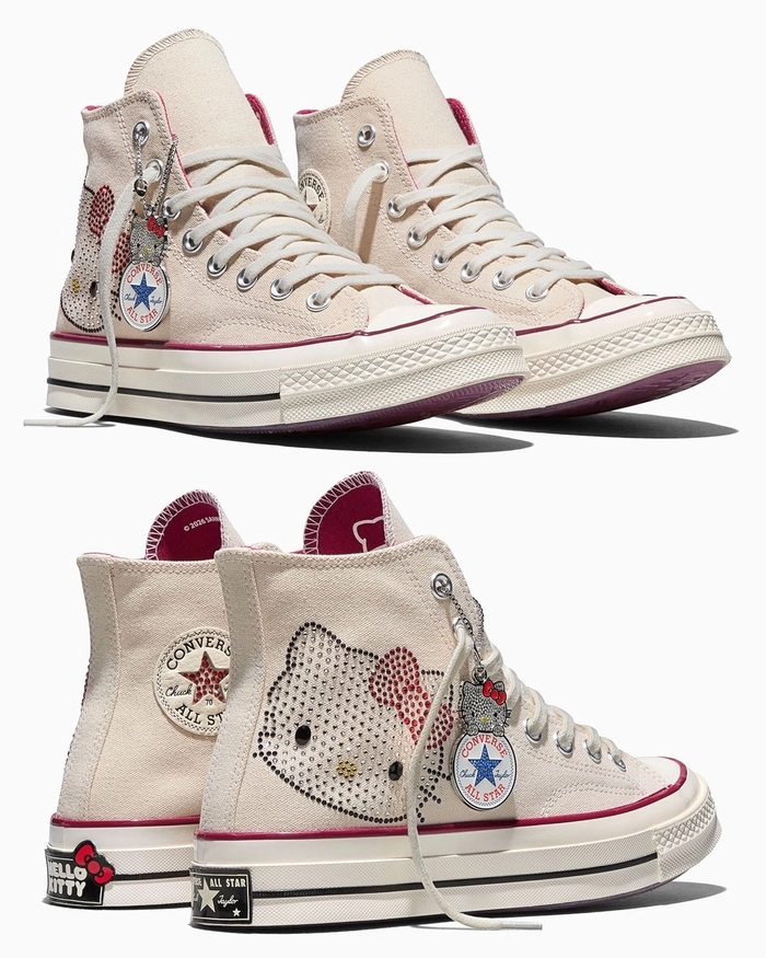 헬로키티와 컨버스의 스와로브스키 협업 컬렉션 출시