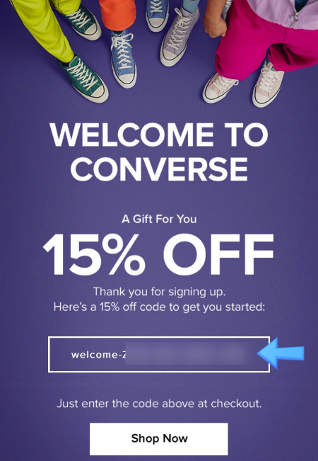 컨버스 미공홈 15% 쿠폰 받기