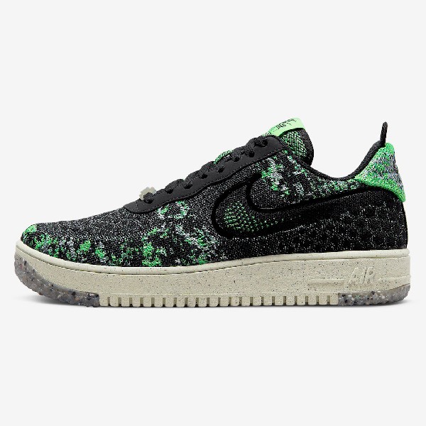 나이키 에어 포스 1 로우 크레이터 플라이니트 블랙 볼트 Nike Air Force 1 Crater Flyknit