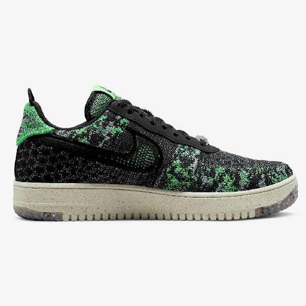 나이키 에어 포스 1 로우 크레이터 플라이니트 블랙 볼트 Nike Air Force 1 Crater Flyknit