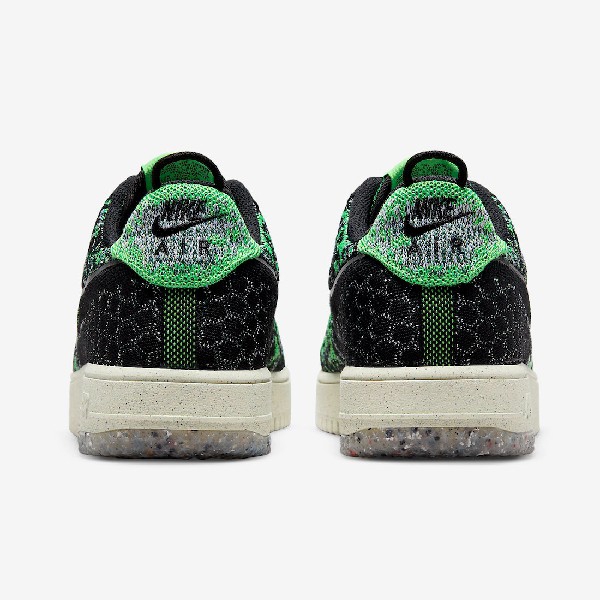 나이키 에어 포스 1 로우 크레이터 플라이니트 블랙 볼트 Nike Air Force 1 Crater Flyknit