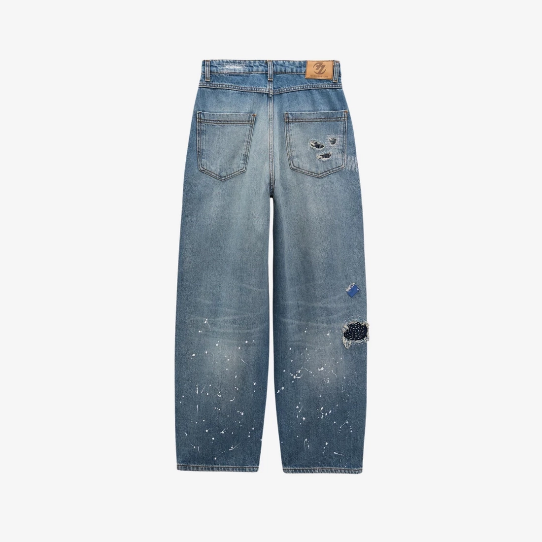 아더에러 x 자라 패치워크 진 블루 9863/041