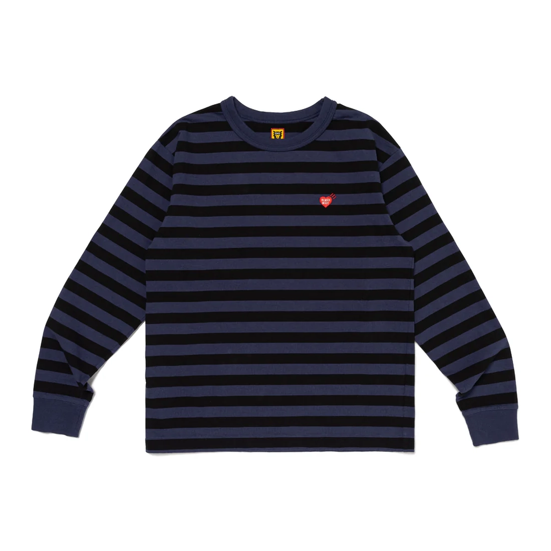 휴먼메이드 스트라이프드 롱 슬리브 티셔츠 HM28CS039-NAVY