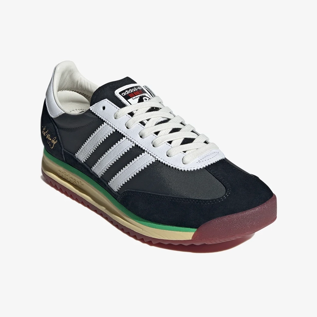 밥 말리 x 아디다스 오리지널스 SL 72 블랙 화이트 JR7973