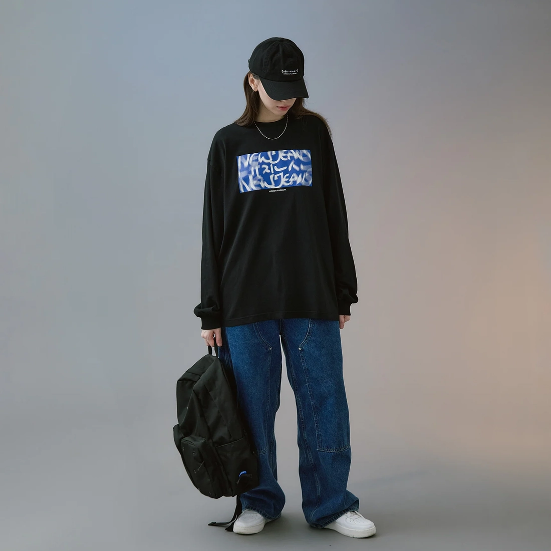 뉴진스 x 후지와라 히로시 롱 슬리브 티셔츠