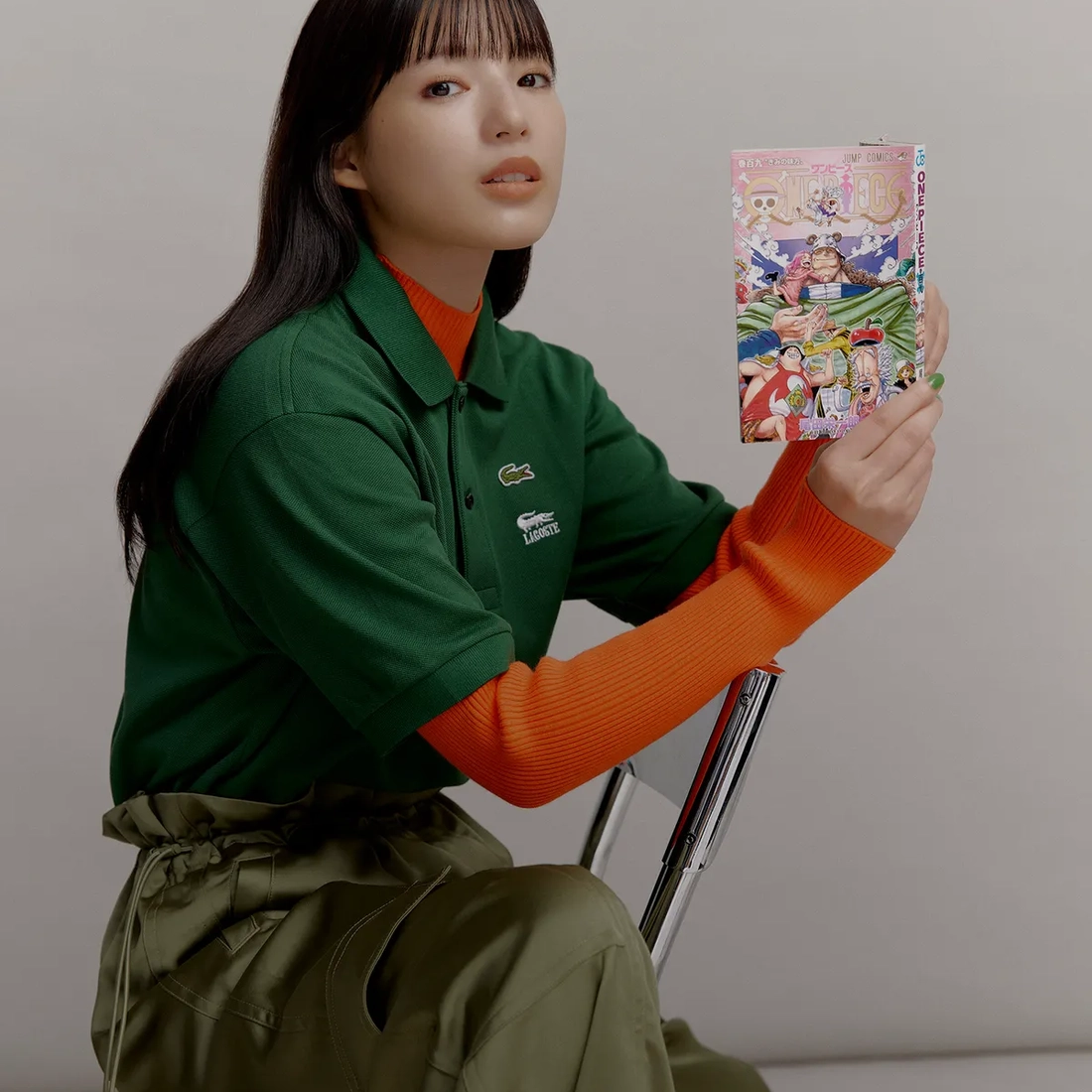 원피스 x 라코스테 크록 로고 폴로셔츠 PH5224-54N