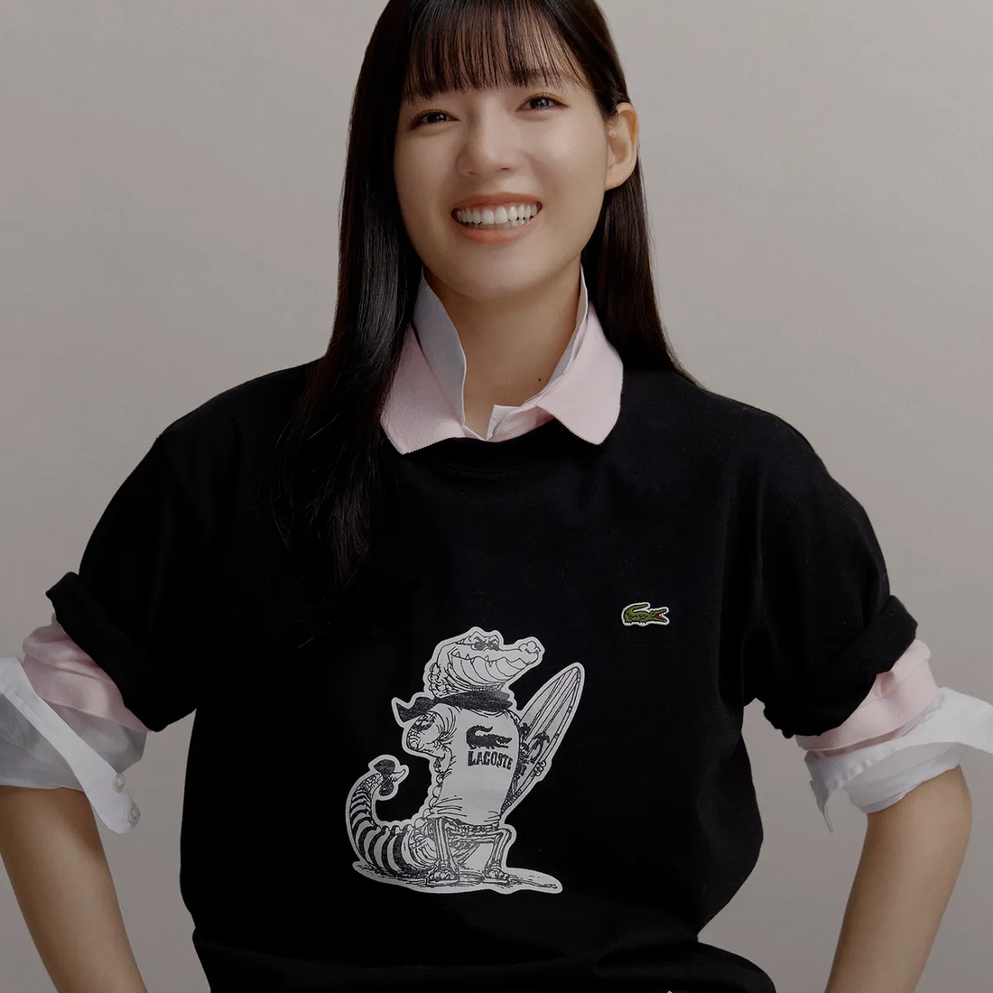 원피스 x 라코스테 빅크록 티셔츠 TH5232-54N