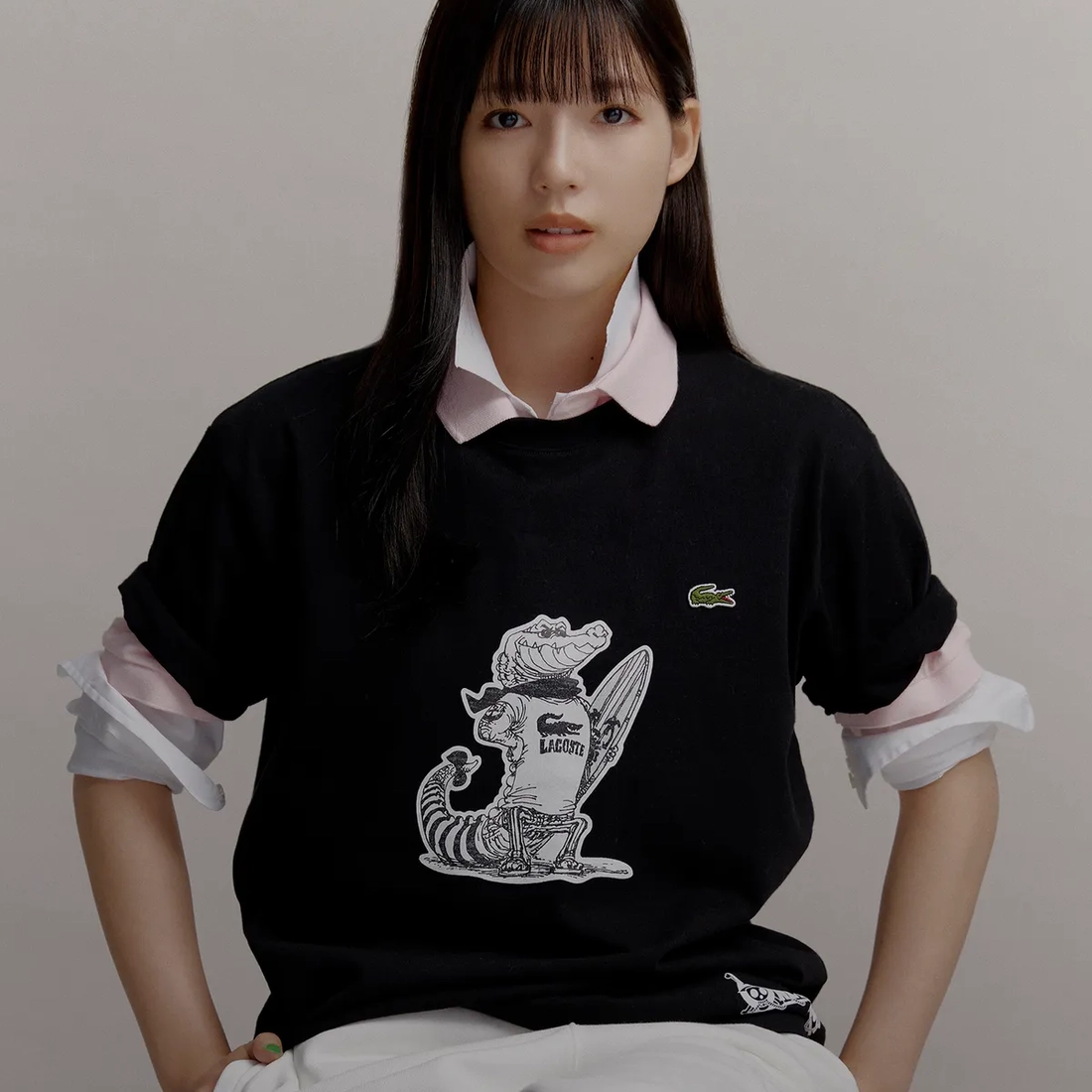 원피스 x 라코스테 빅크록 티셔츠 TH5232-54N