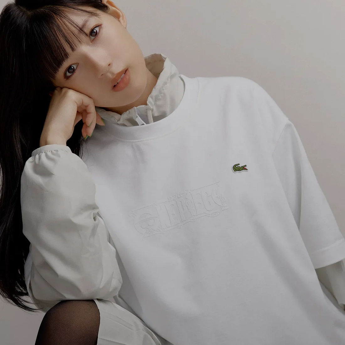 원피스 x 라코스테 애니메이션 루즈핏 티셔츠 TH5233-54N