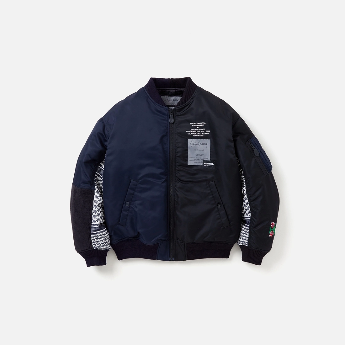 네이버후드] 요지 야마모토 뿌르 옴므 x 네이버후드 MA-1 자켓 블랙