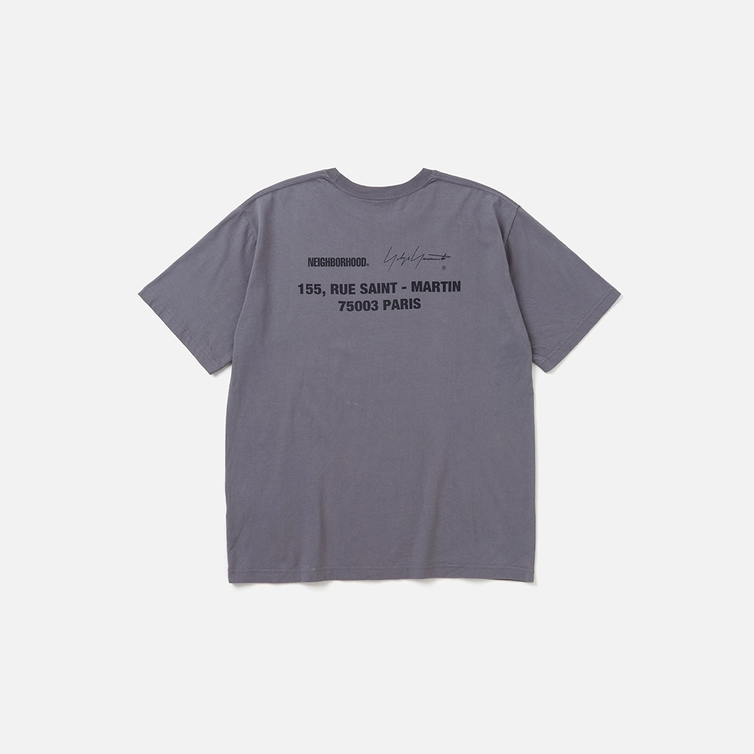 요지 야마모토 뿌르 옴므 x 네이버후드 티 숏 슬리브-2 그레이 242PCYYN-ST02S