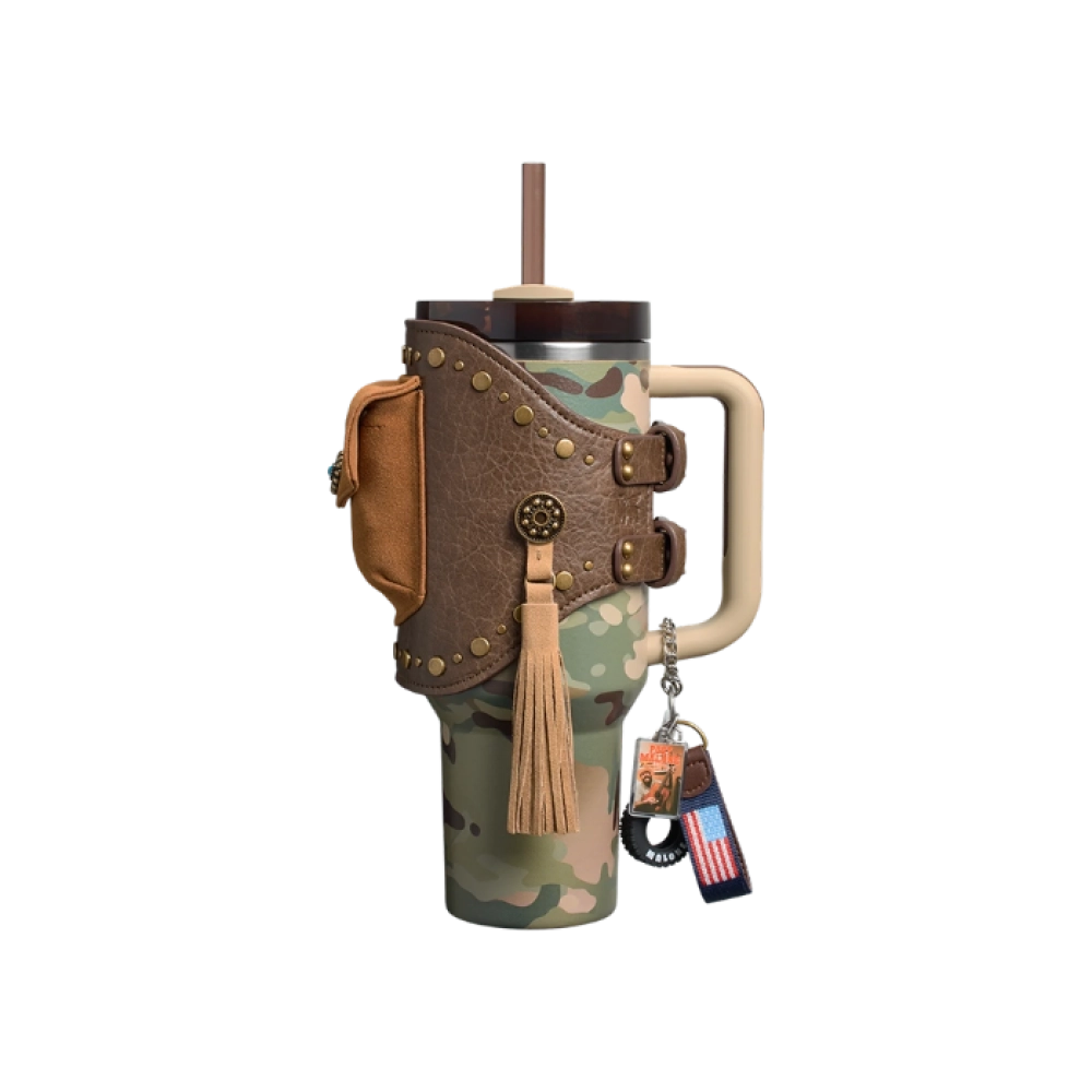 스탠리 x 포스트 말론 더 퀜처 H2.0 플로우스테이트 텀블러 퀜처 파우치 벨트 1.18L 멀티캠