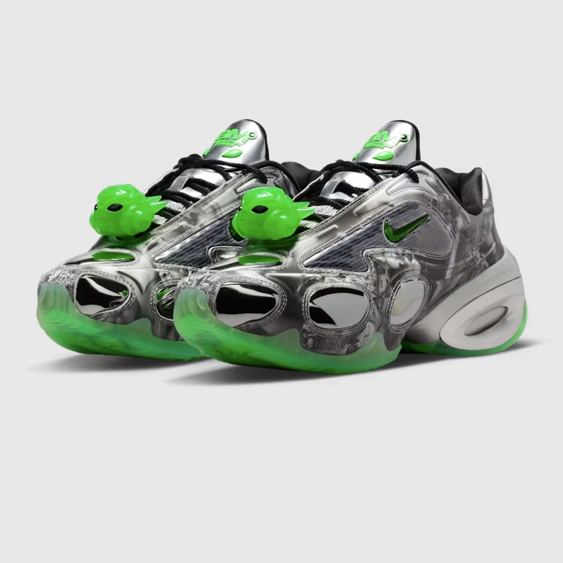윈도우센 x 나이키 에어맥스 뮤즈 메탈릭 실버 앤 레이지 그린 우먼스 IH2120-002