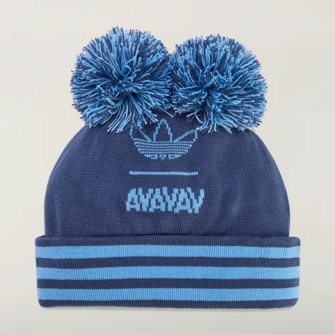 아바바브 x 아디다스 수베니어 폼 폼 비니 나이트 마린 라이트 블루 KA2408