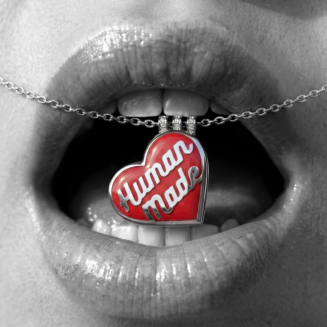 휴먼메이드 x 제이콥앤코 하트 펜던트