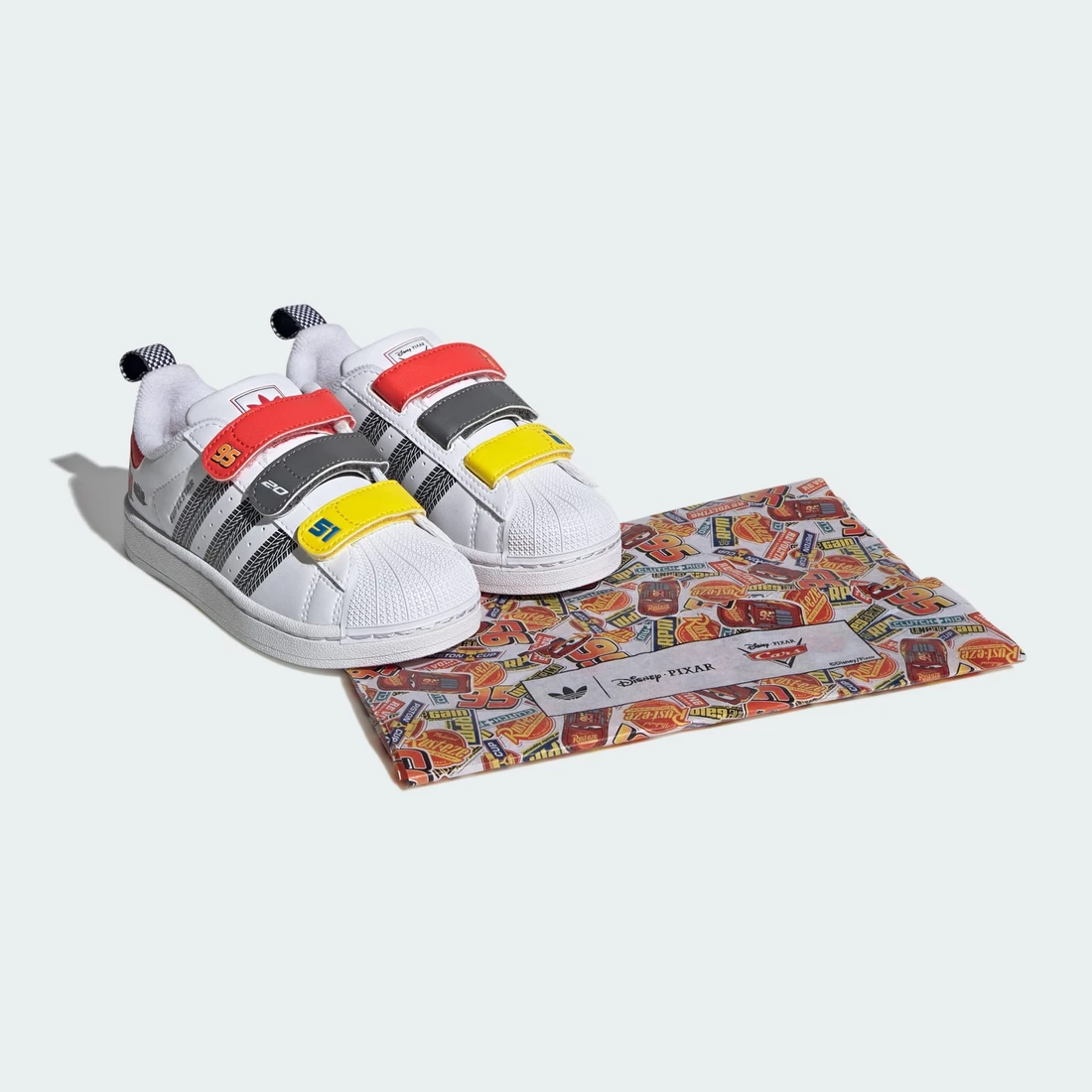 아디다스 ADIDAS PIXAR CARS SUPERSTAR II COMFORT CLOSURE 키즈 신발 JQ1337