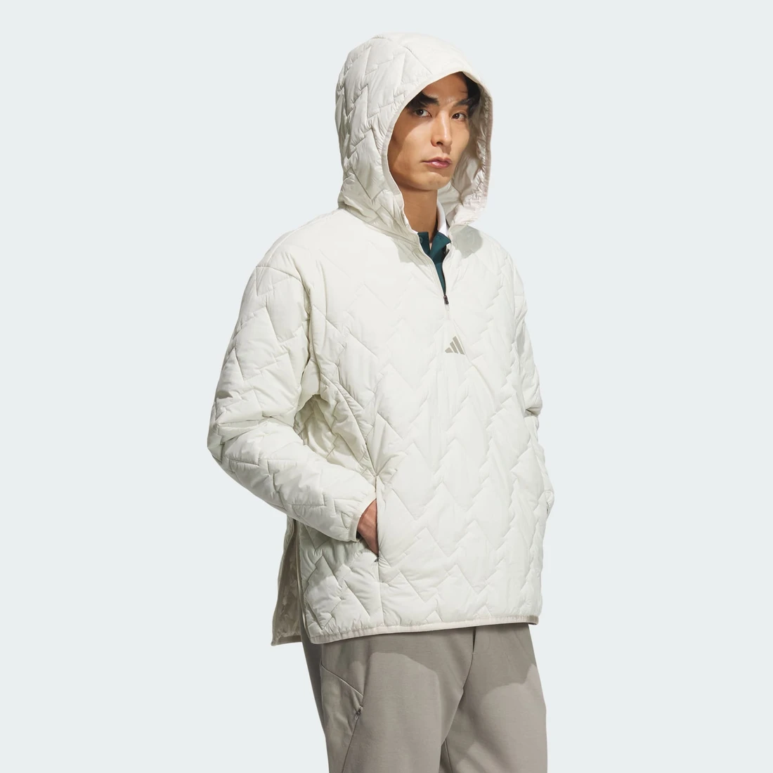 아디다스 1/4 지퍼 패디드 풀오버 롱 슬리브 JM9598