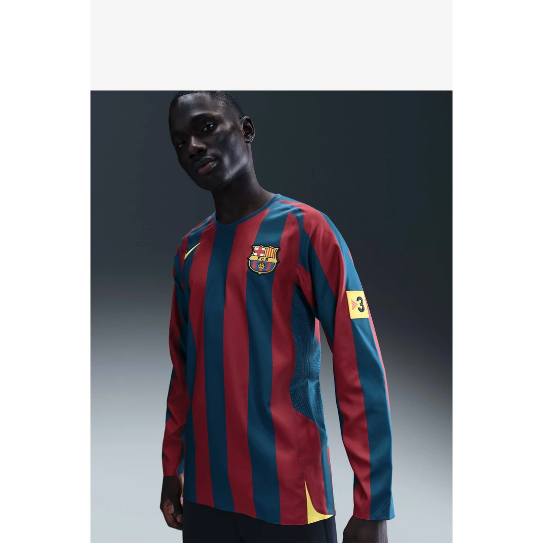 나이키 FC 바르셀로나 2005/06 레트로 남성 축구 레플리카 긴팔 저지 HQ1461-471
