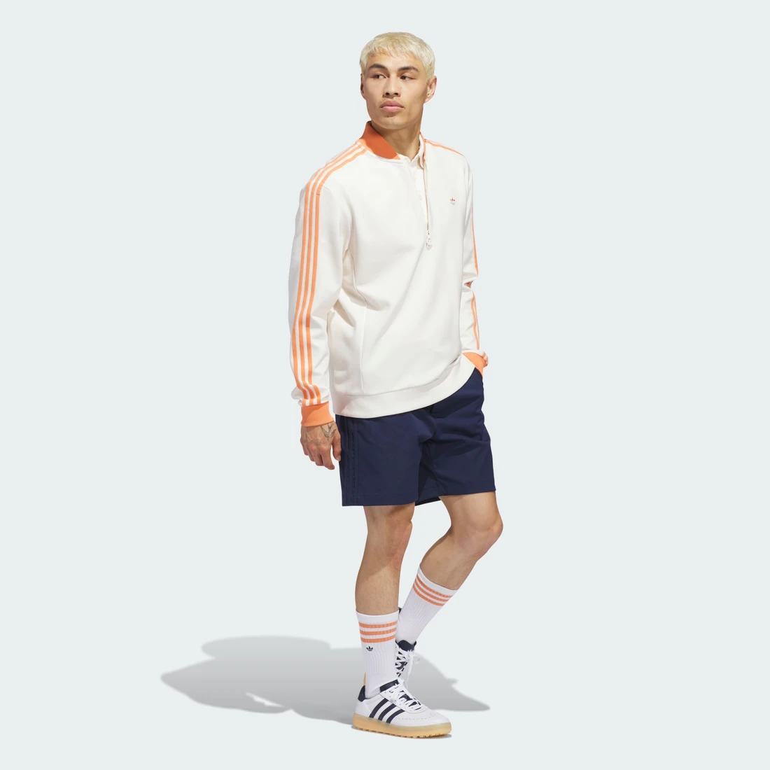 아디다스 오리지널스 3S 쿼터집 스웨트셔츠 KB8628