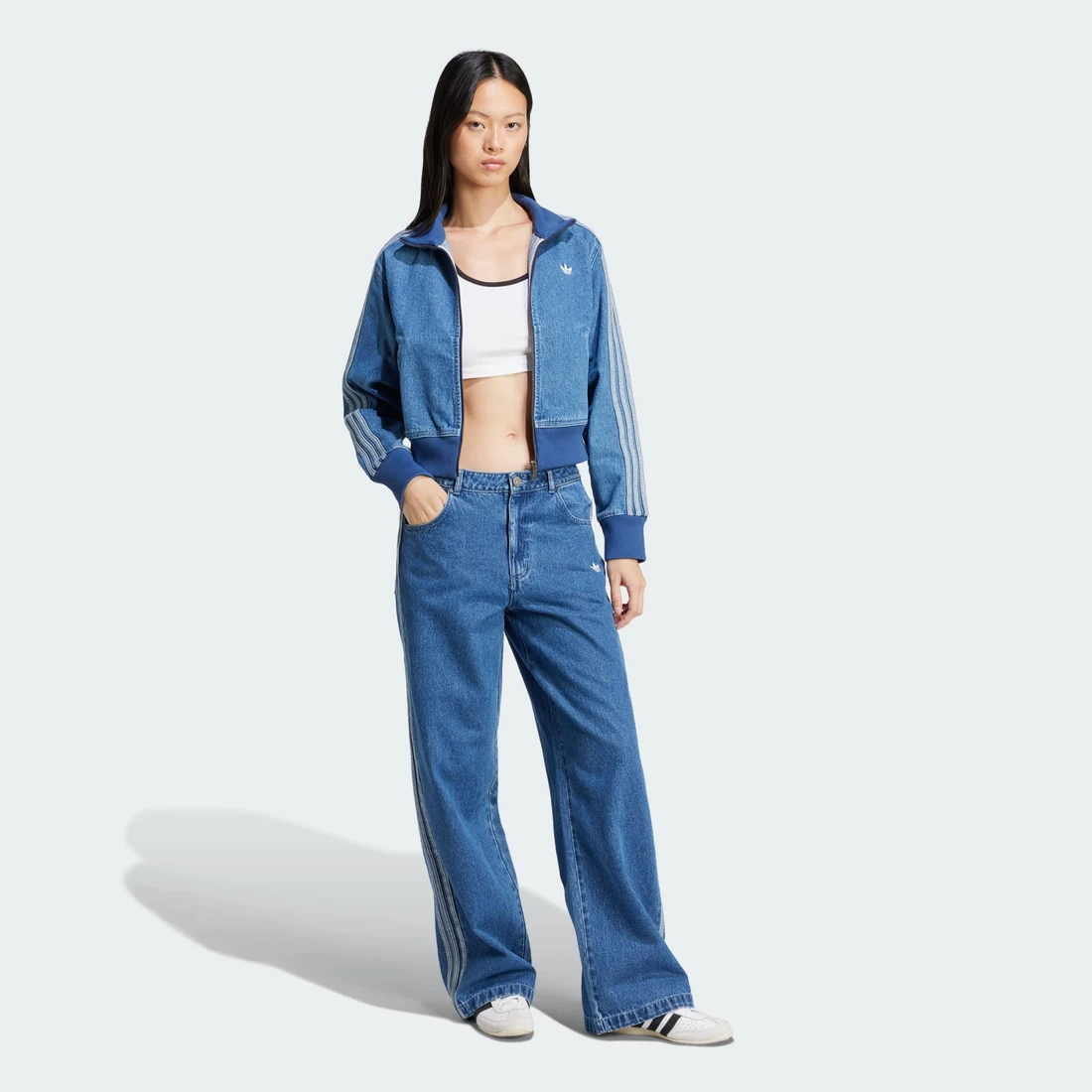 아디다스 아디컬러 데님 3S 트랙 팬츠 JD2574