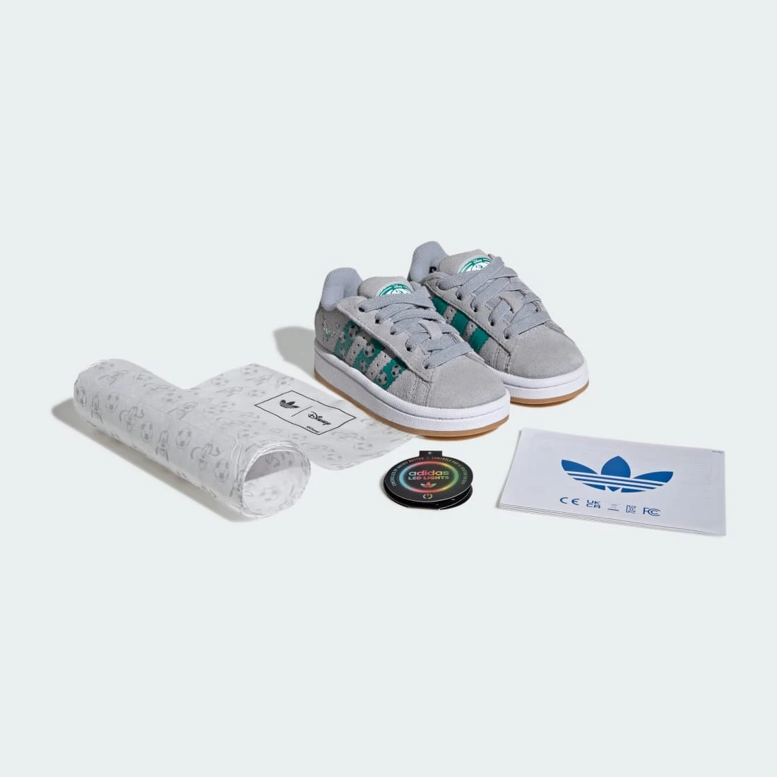 아디다스 아디다스 디즈니 캠퍼스 00s LED 라이트 컴포트 클로저 엘라스틱 레이스 IH6399