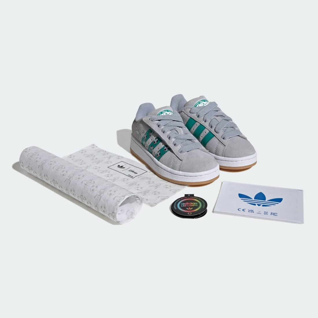 아디다스 아디다스 디즈니 캠퍼스 00s LED 라이트 컴포트 클로저 엘라스틱 레이스 IH6398