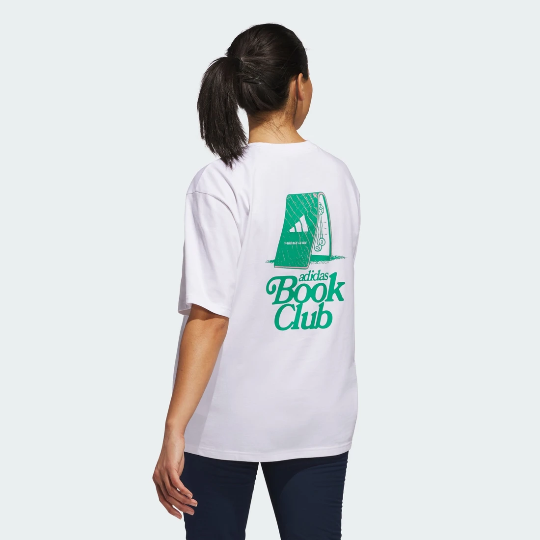 아디다스 골프 북 클럽 그래픽 오버사이즈 티 JI9500