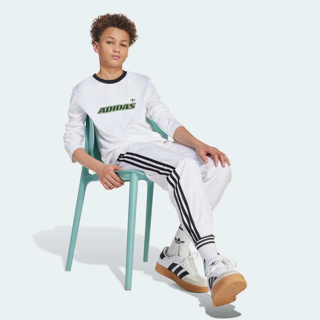 아디다스 키즈 롱 슬리브 티셔츠 JV8662