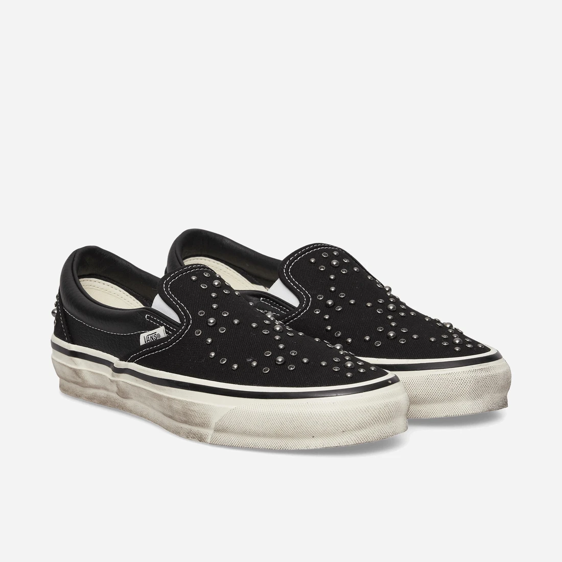 반스 Premium Classic Slip-On Pearlized Sneakers Black VN000D9PBKA1