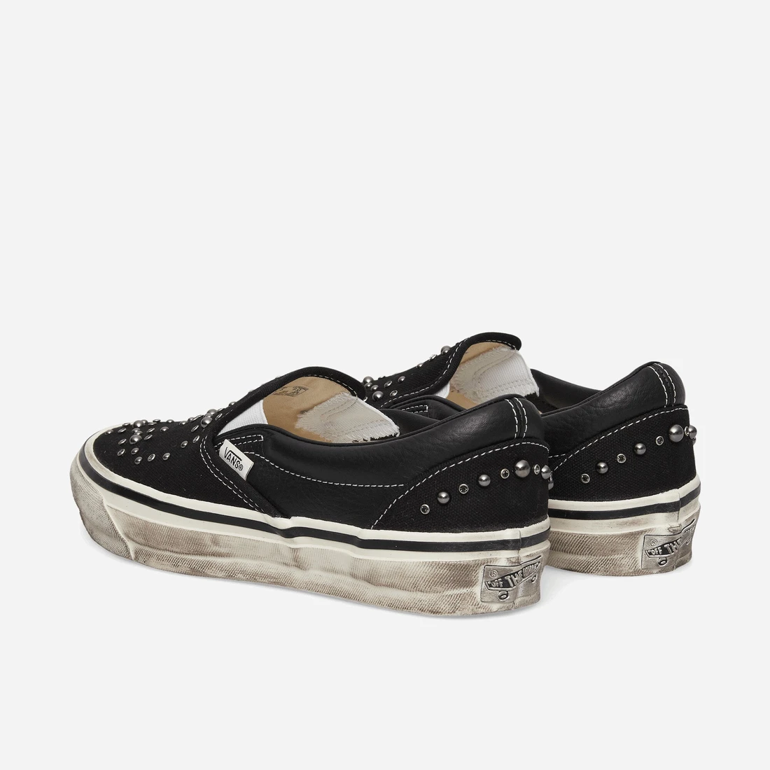 반스 Premium Classic Slip-On Pearlized Sneakers Black VN000D9PBKA1