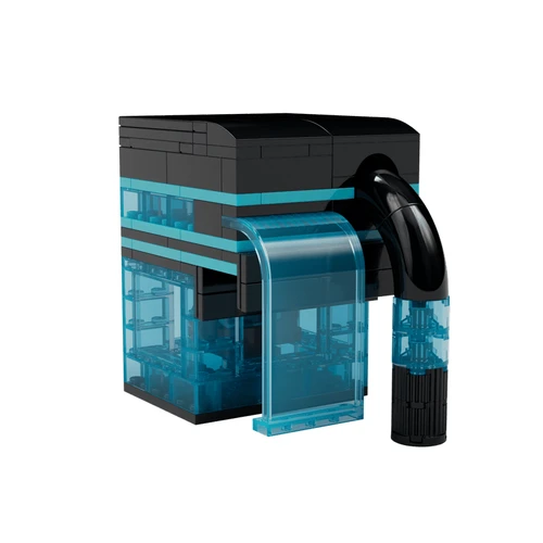 레고 어항 필터와 물고기 먹이