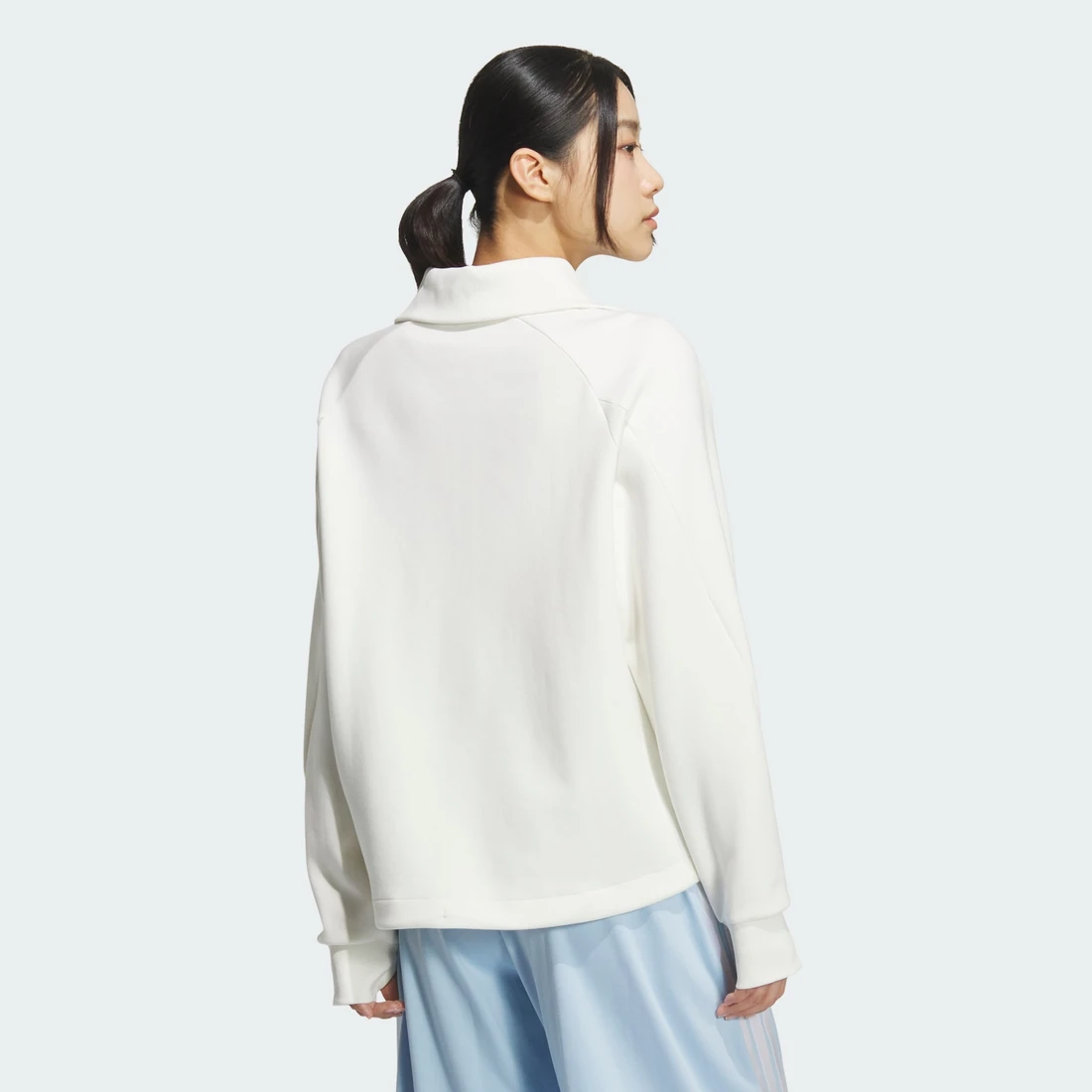 아디다스 WOMEN SOFT LUX 하프 집 스웨트셔츠 KF2544