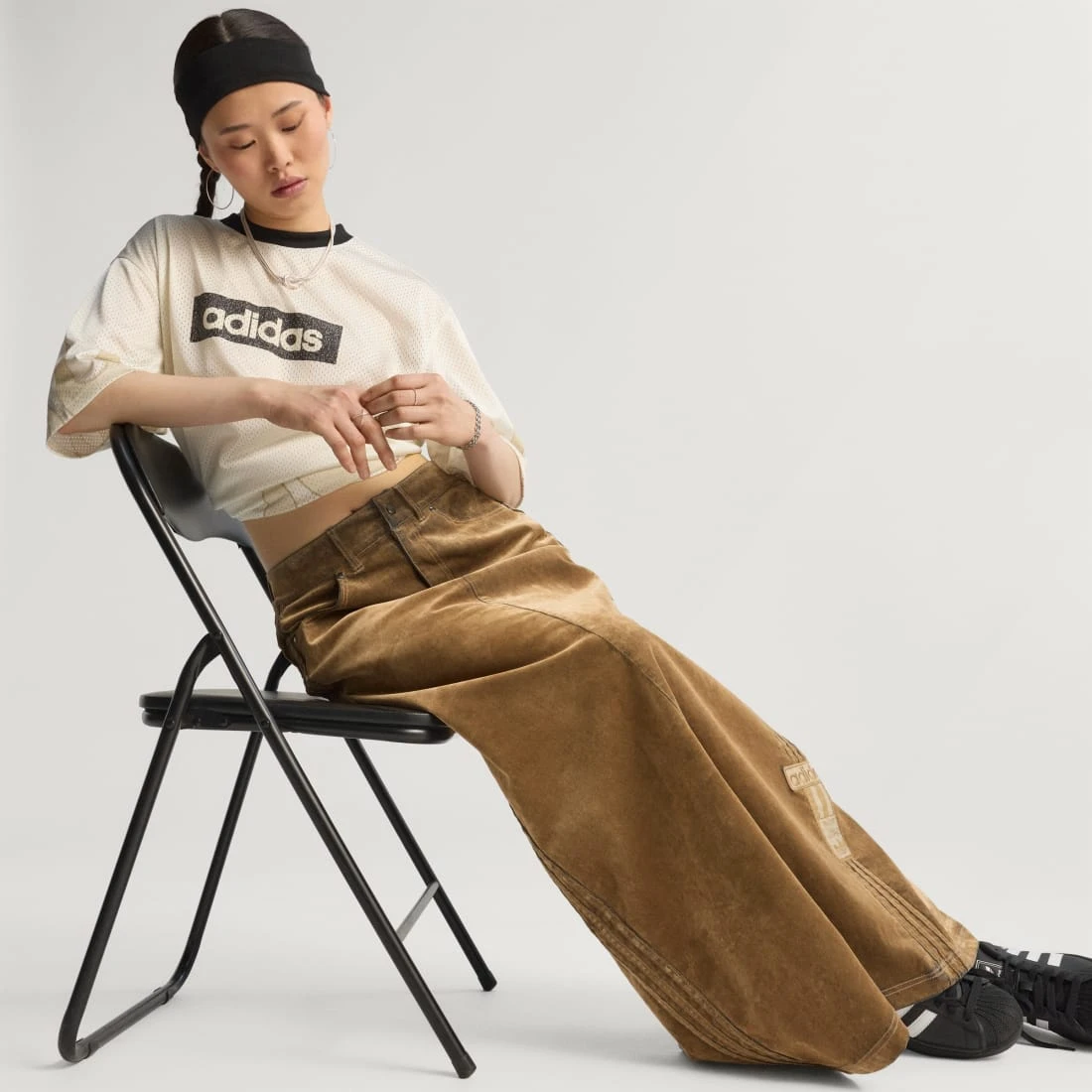 아디다스 Adibreak Brushed Twill Maxi 스커트 JY2397