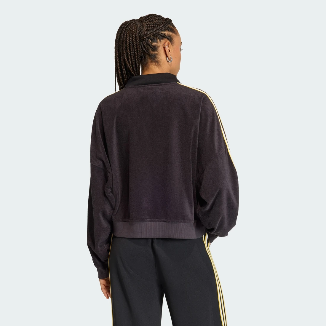 아디다스 테리 타월 브이넥 롱 슬리브 폴로 셔츠 KD1402