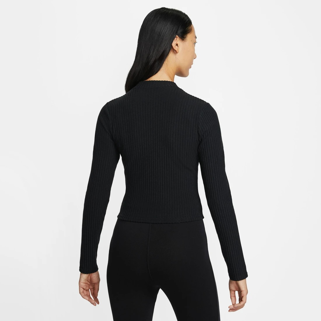 나이키 NSW 칠 니트 슬림 와이드 골지 가디건 블랙 세일 - 아시아 우먼스 IF0235-010