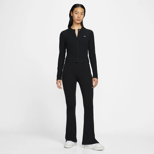 나이키 NSW 칠 니트 슬림 와이드 골지 가디건 블랙 세일 - 아시아 우먼스