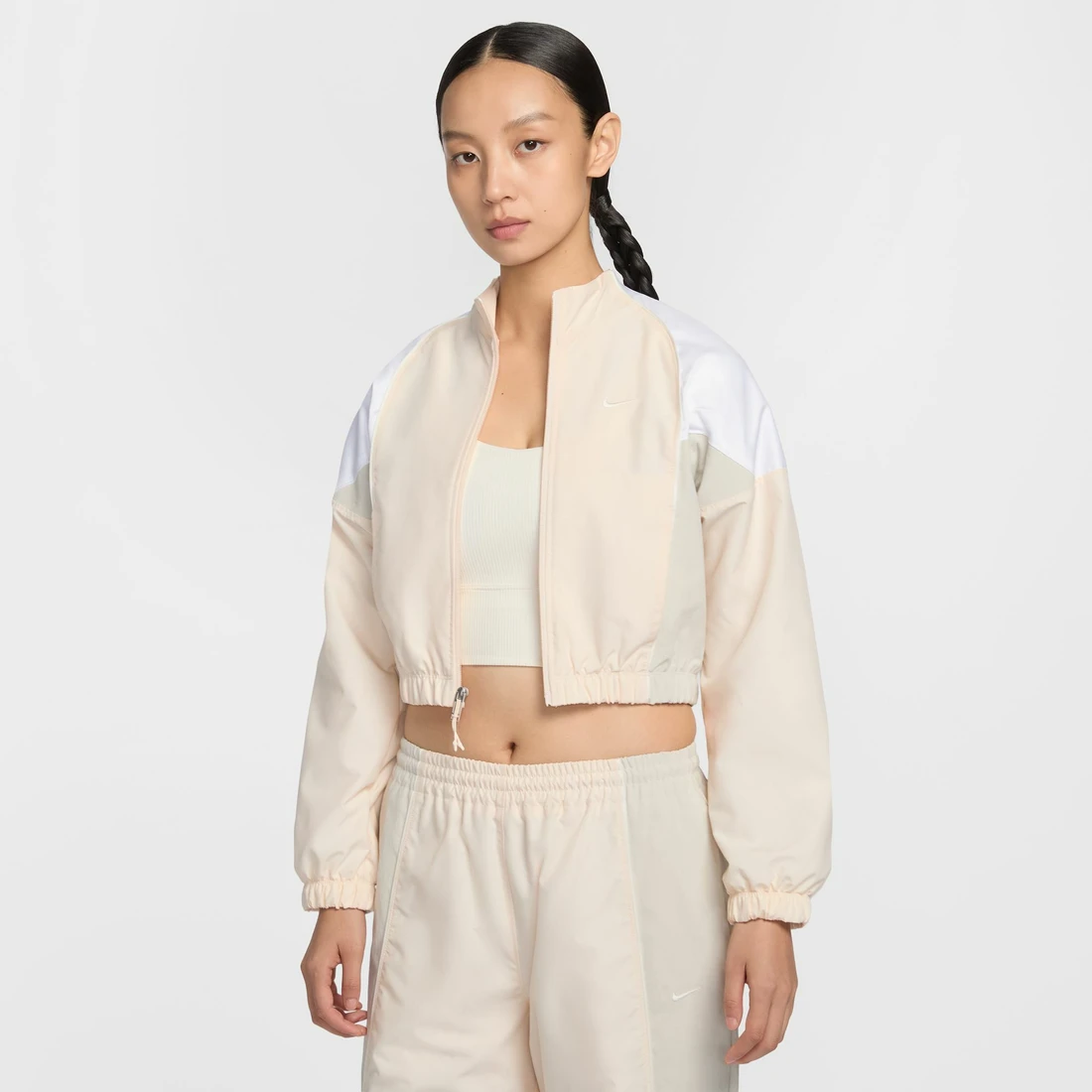 나이키 NSW 슈렁큰 트랙 자켓 초크 화이트 - 아시아 우먼스 IF0217-103