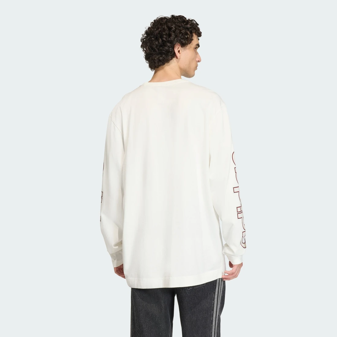 아디다스 오리지널스 그래픽 롱슬리브 티셔츠 코어 화이트 - KR 사이즈 KS6859