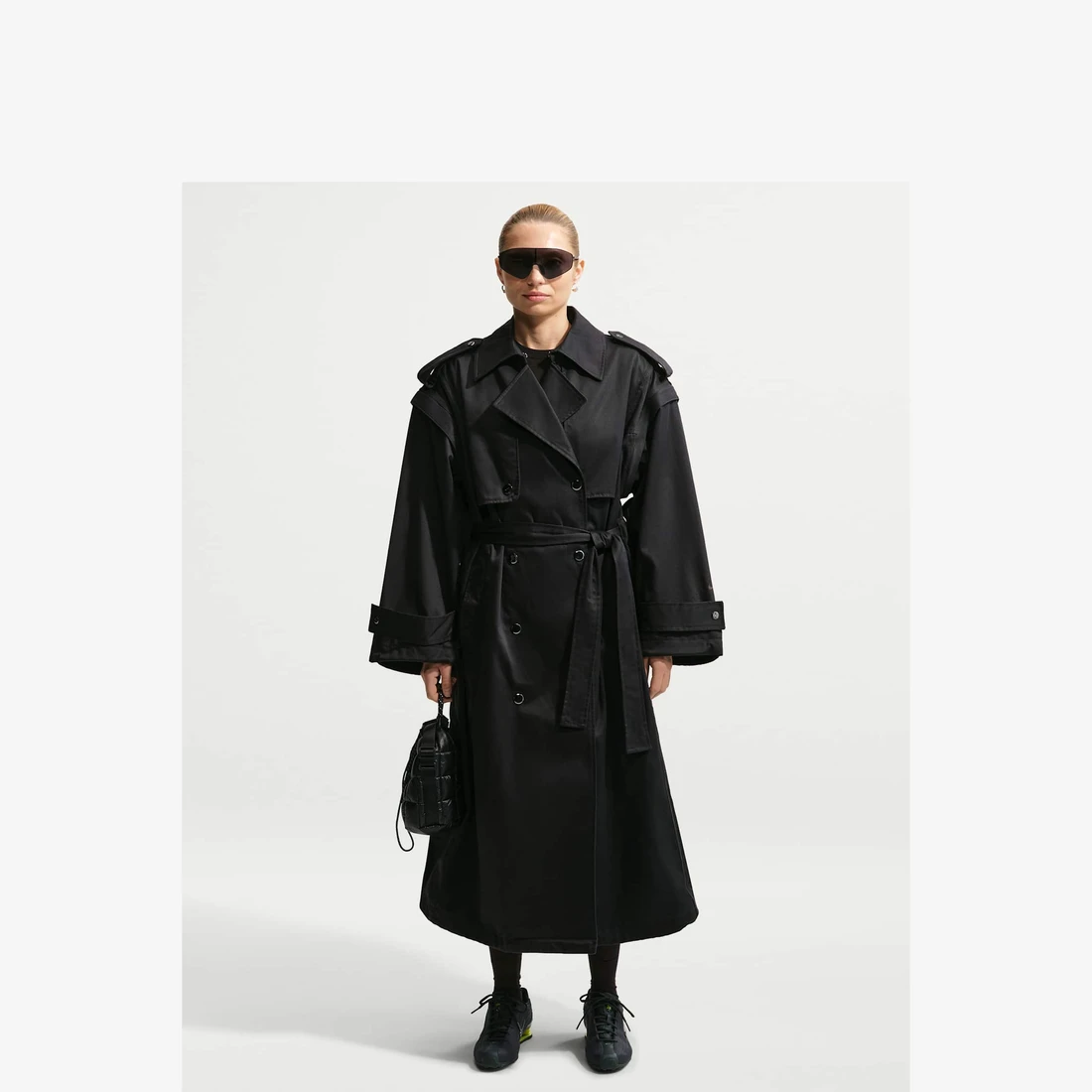 나이키 NSW 에어레버런트 트렌치 코트 블랙 (II3949-010) 우먼스 II3949-010