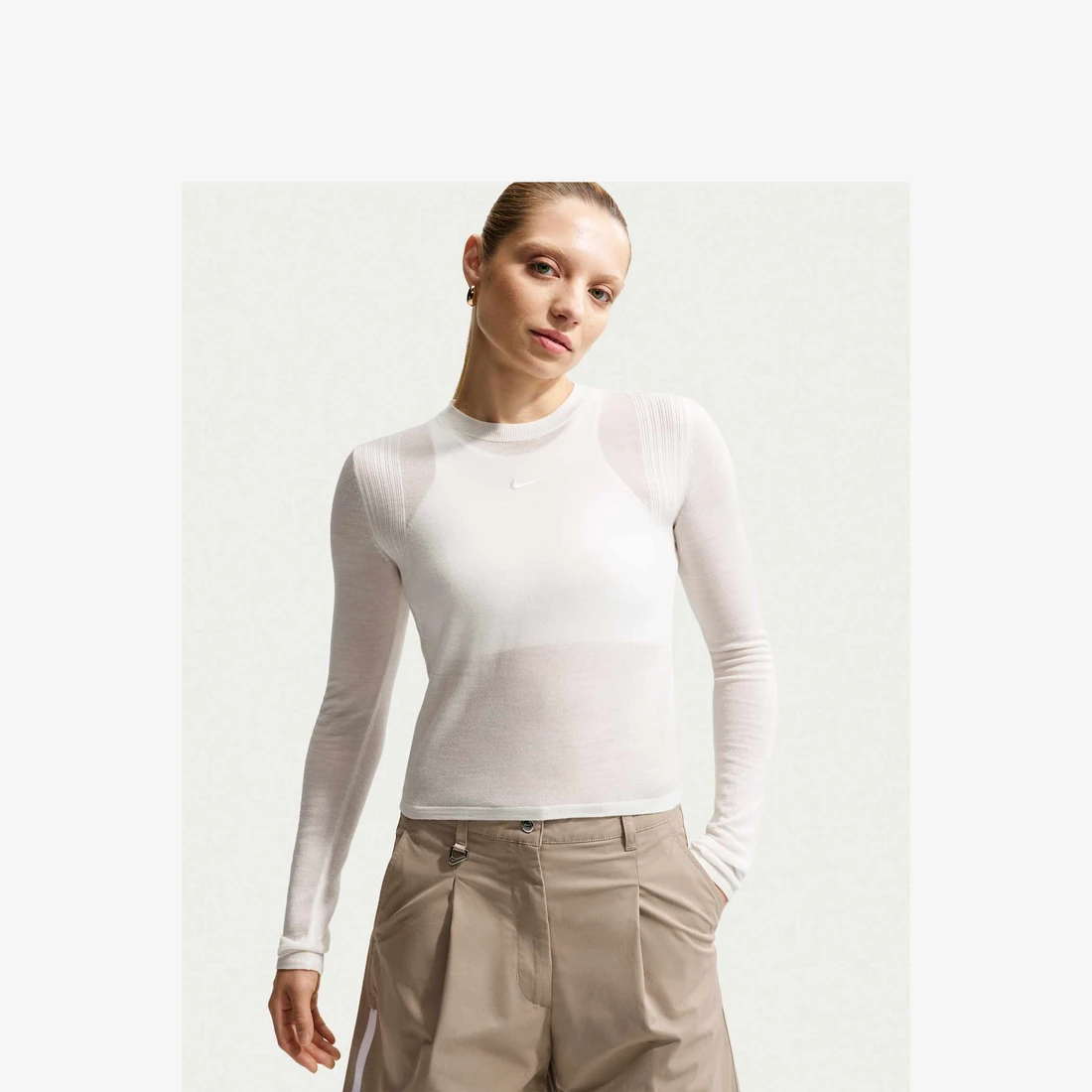 나이키 NSW 에어레버런트 롱슬리브 탑 서밋 화이트 (IQ0429-121) 우먼스 IQ0429-121