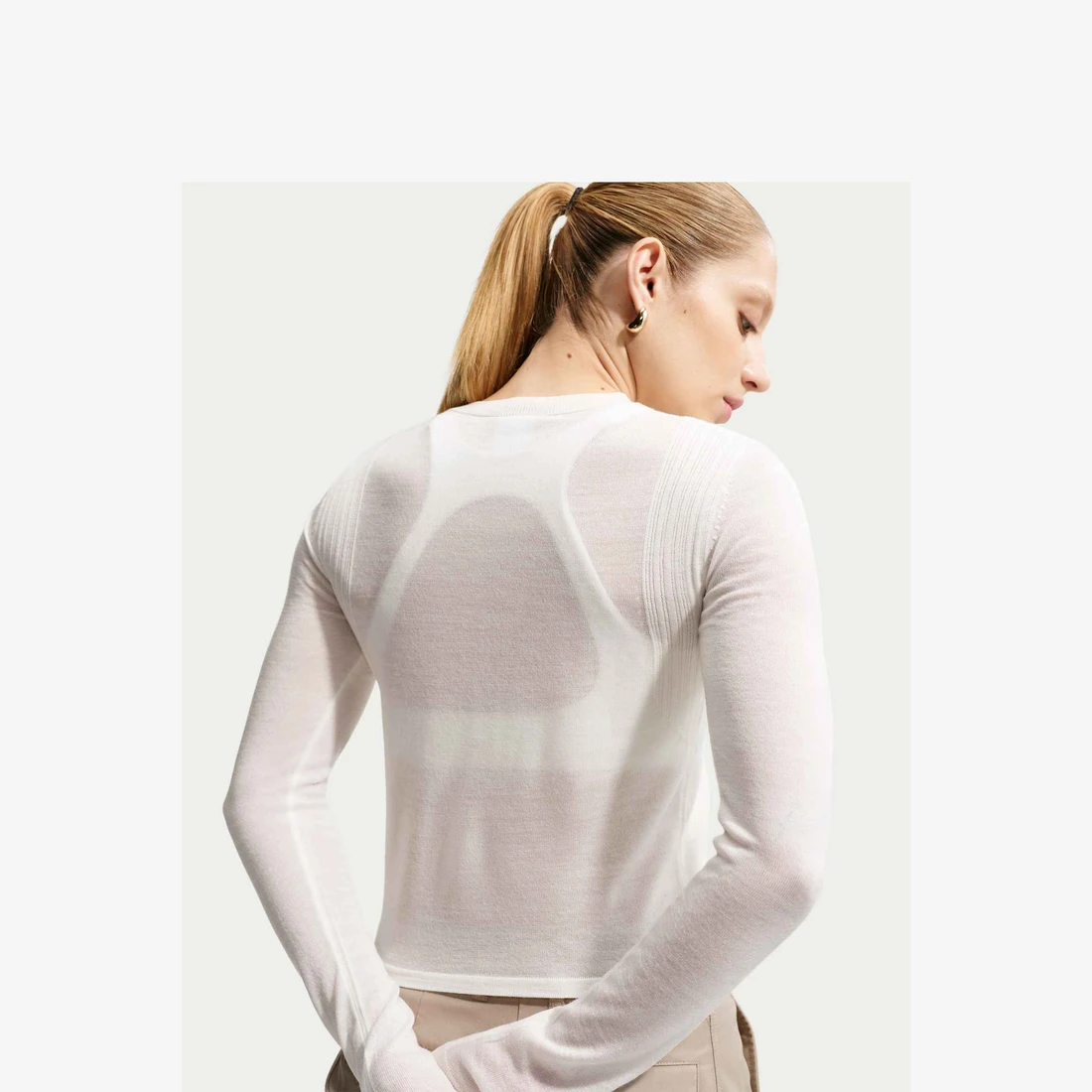 나이키 NSW 에어레버런트 롱슬리브 탑 서밋 화이트 (IQ0429-121) 우먼스 IQ0429-121