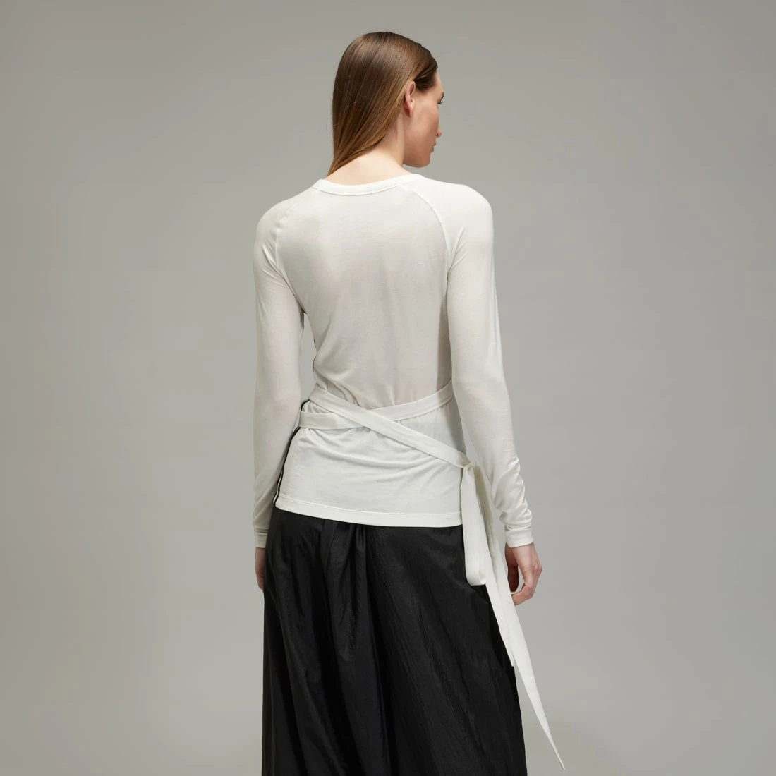 Y-3 롱슬리브 셔츠 코어 화이트 우먼스 JM7849