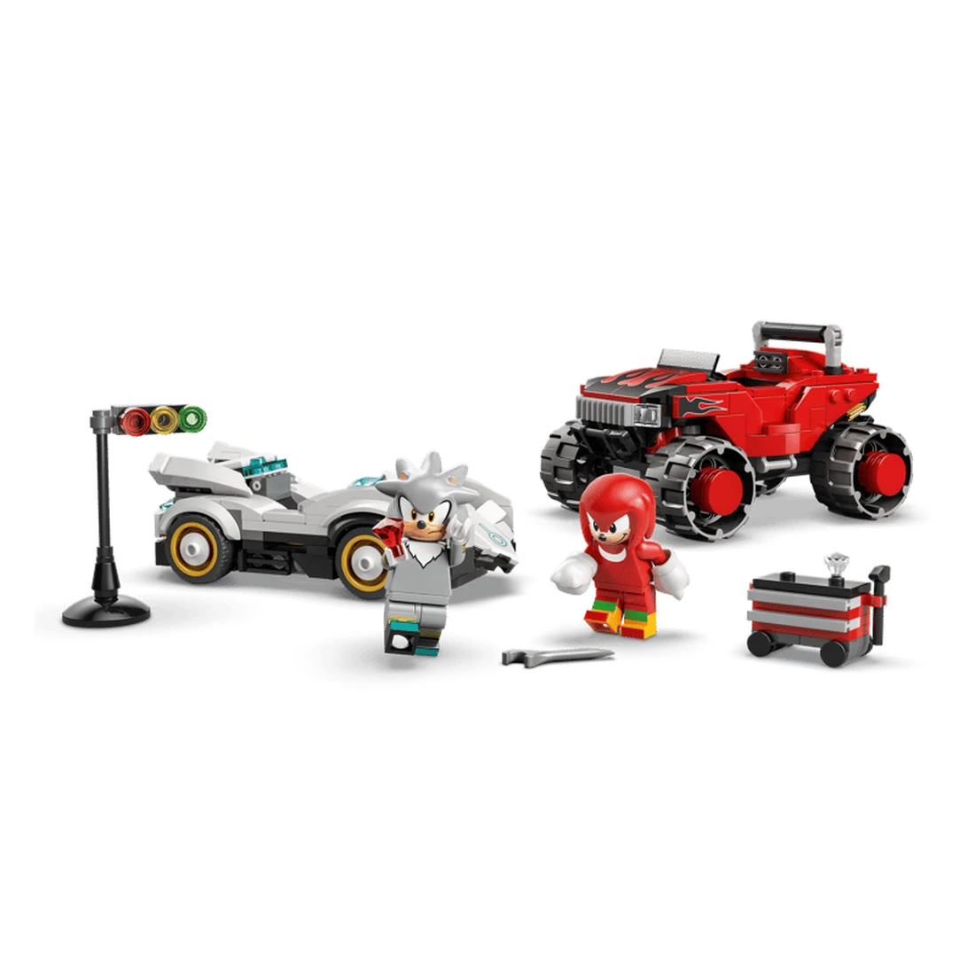 레고 실버의 자동차 대 너클즈의 몬스터 트럭 77118