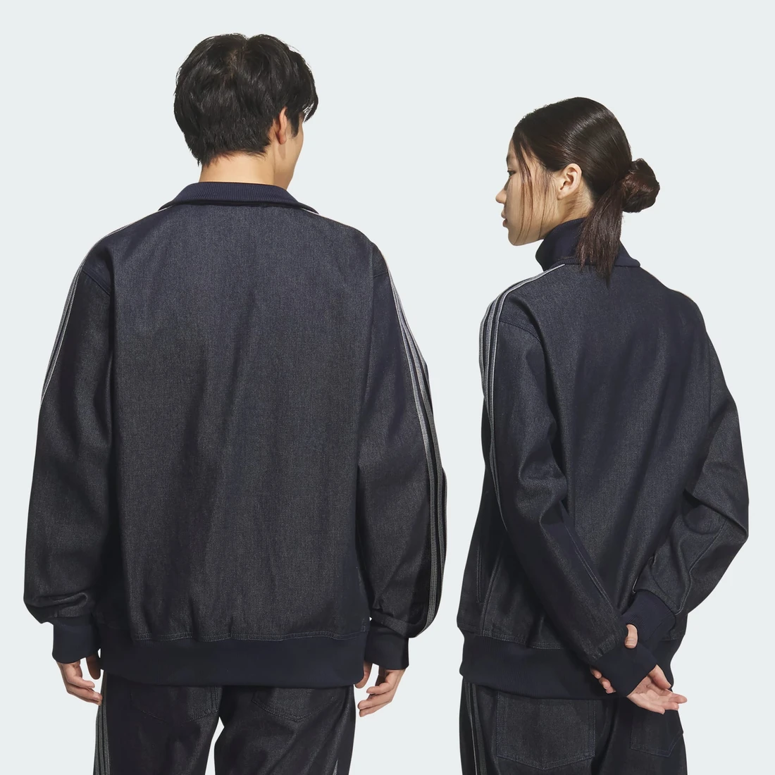 아디다스 x 아트모스 데님 파이어버드 트랙탑 인디고 데님 - KR 사이즈 KS2229