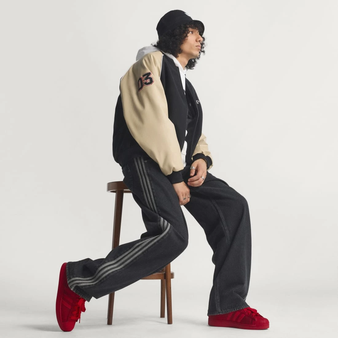 아디다스 파이어버드 아디컬러 데님 팬츠 블랙 - KR 사이즈 KD1497