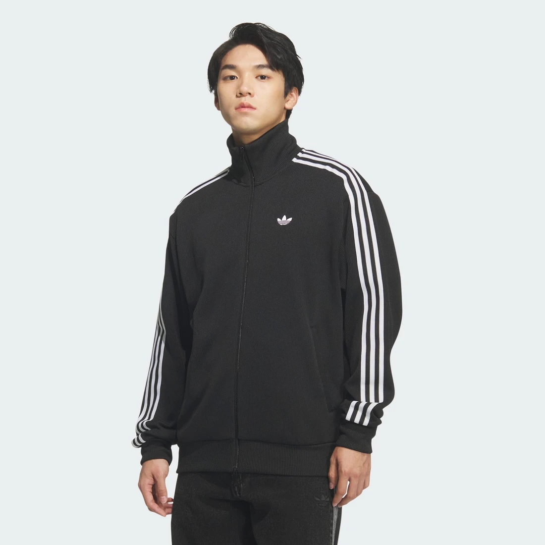 아디다스 오리지널스 FB 니트 트랙 탑 블랙 - KR 사이즈 KQ5496