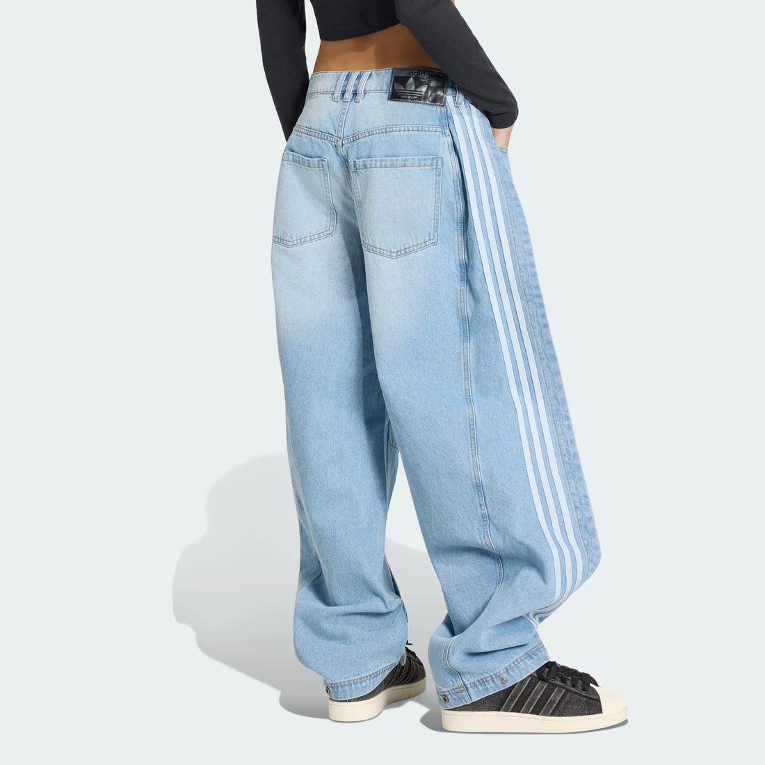 아디다스 아딜레늄 5.0 바나나 오버레이 데님 팬츠 KY5188