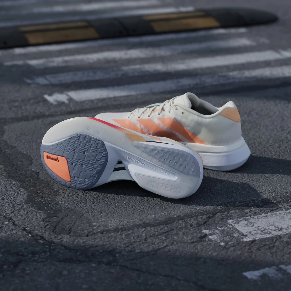 아디다스 아디제로 보스턴 13 오프 화이트 빔 오렌지 우먼스 JP9249